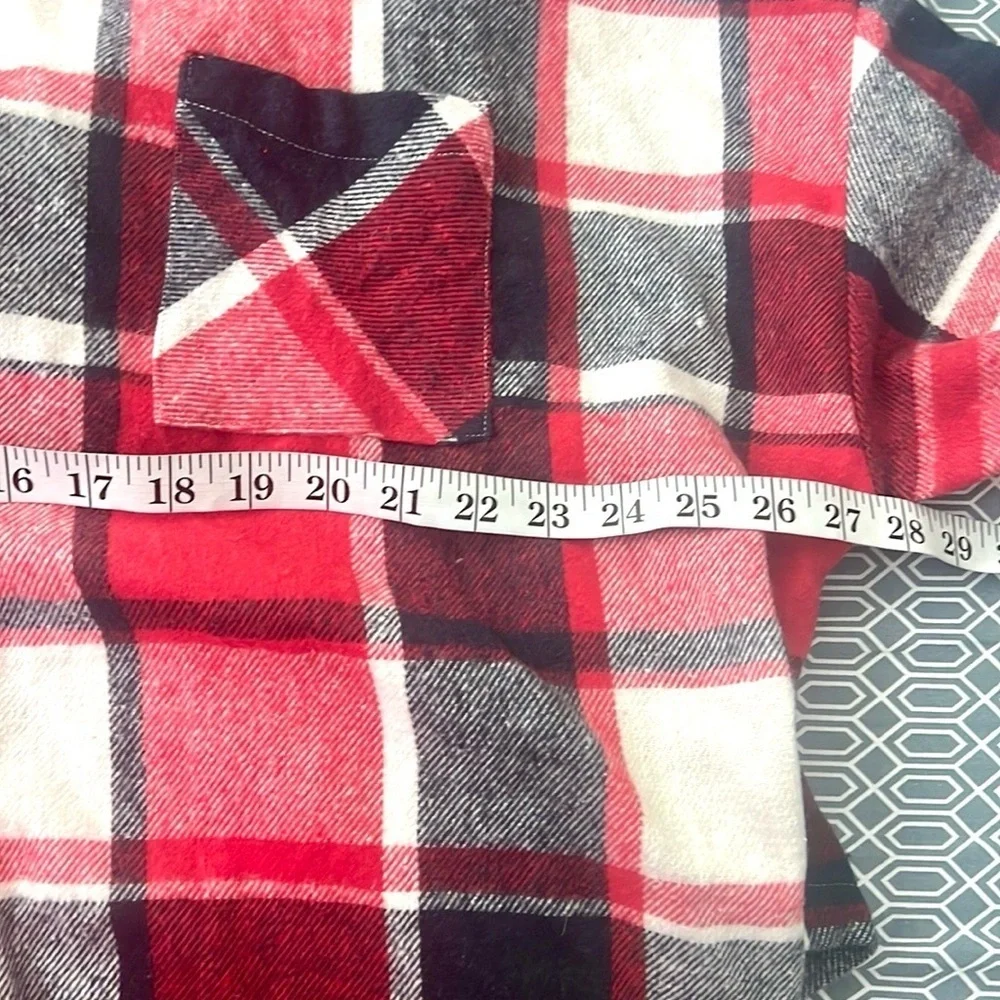 NWT Ekouaer,Buffalo Plaid Flannel Pajama Set,Drawstring Shorts,Button-Up Top,XXL
